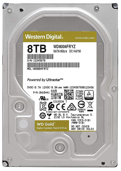 WD 8TB WD8004FRYZ 7200rpm 256MB Gold Sata III 3,5in