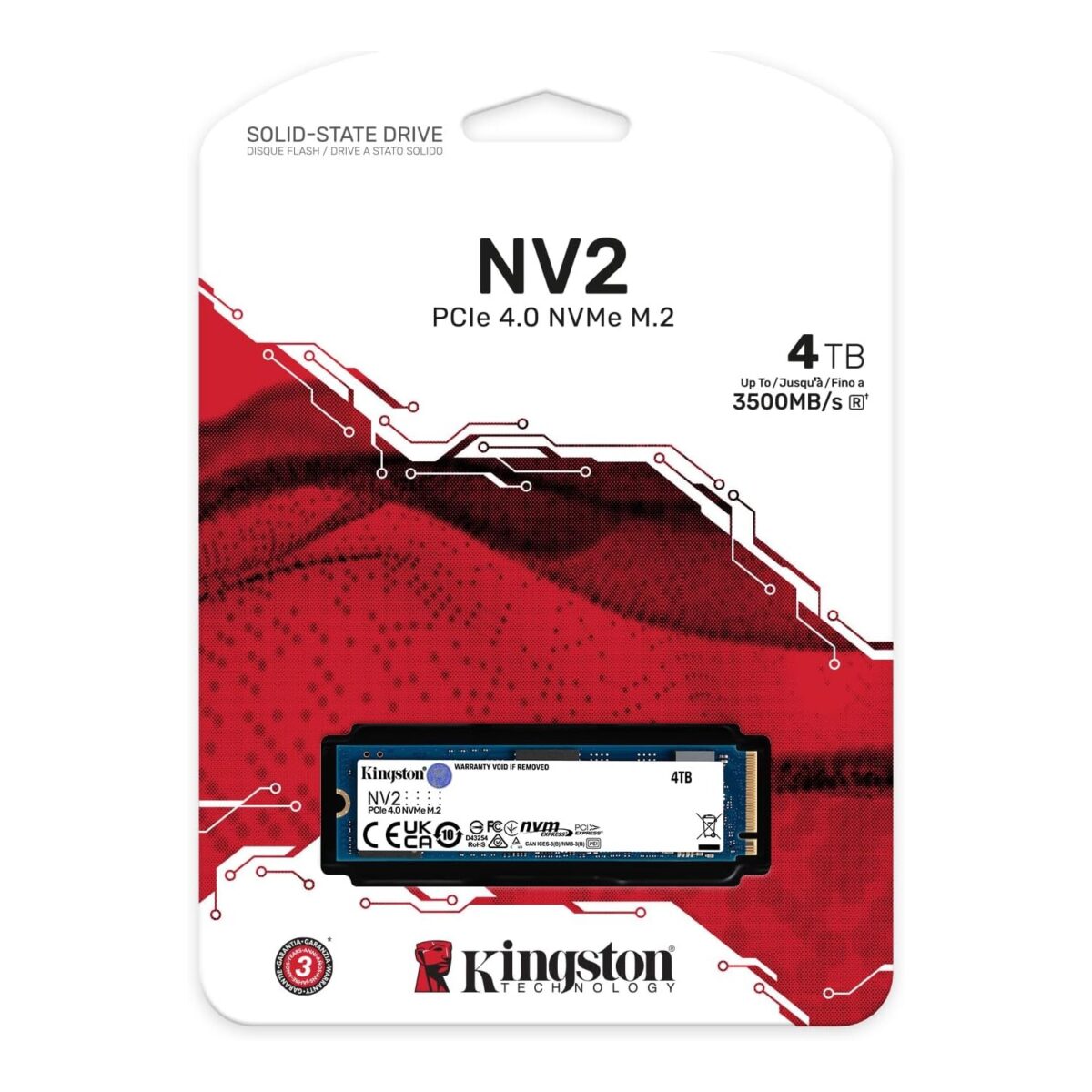 SSD M.2 4TB Kingston SNV2S/4000G 3500/2800MB/s NVMe SSD NV2 series - Image 2