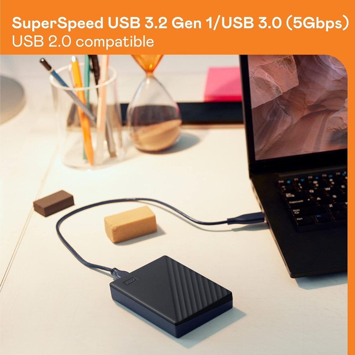 EXT 4TB WD WDBPKJ0040BBK-WESN My Passport 2.5in USB 3.2 Black - Image 3