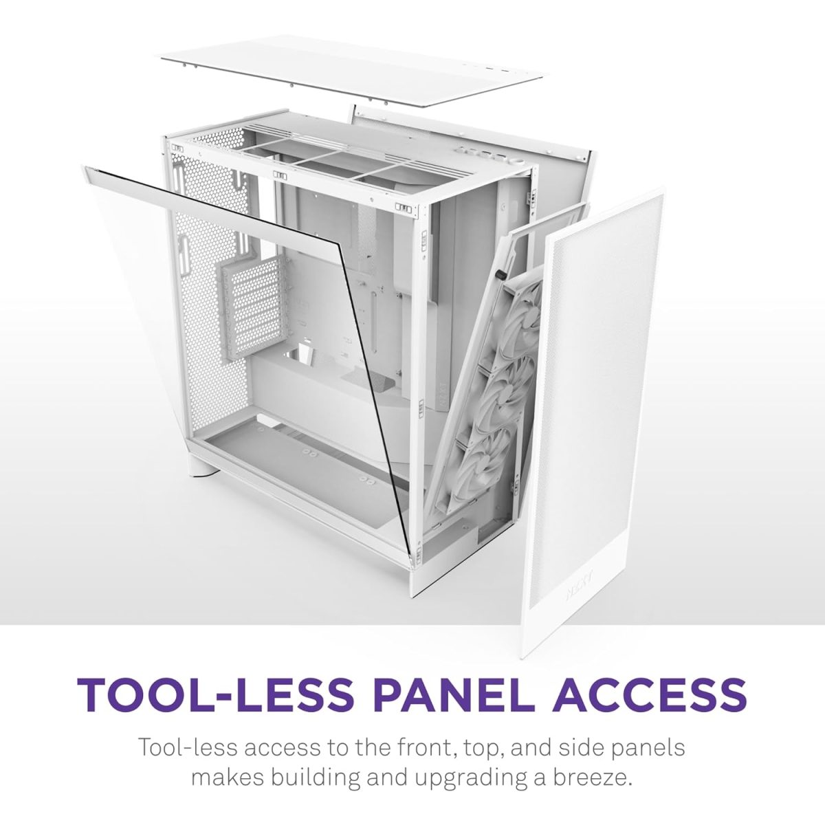 Nzxt H7 Flow belo CM-H72FW-01 - Image 2