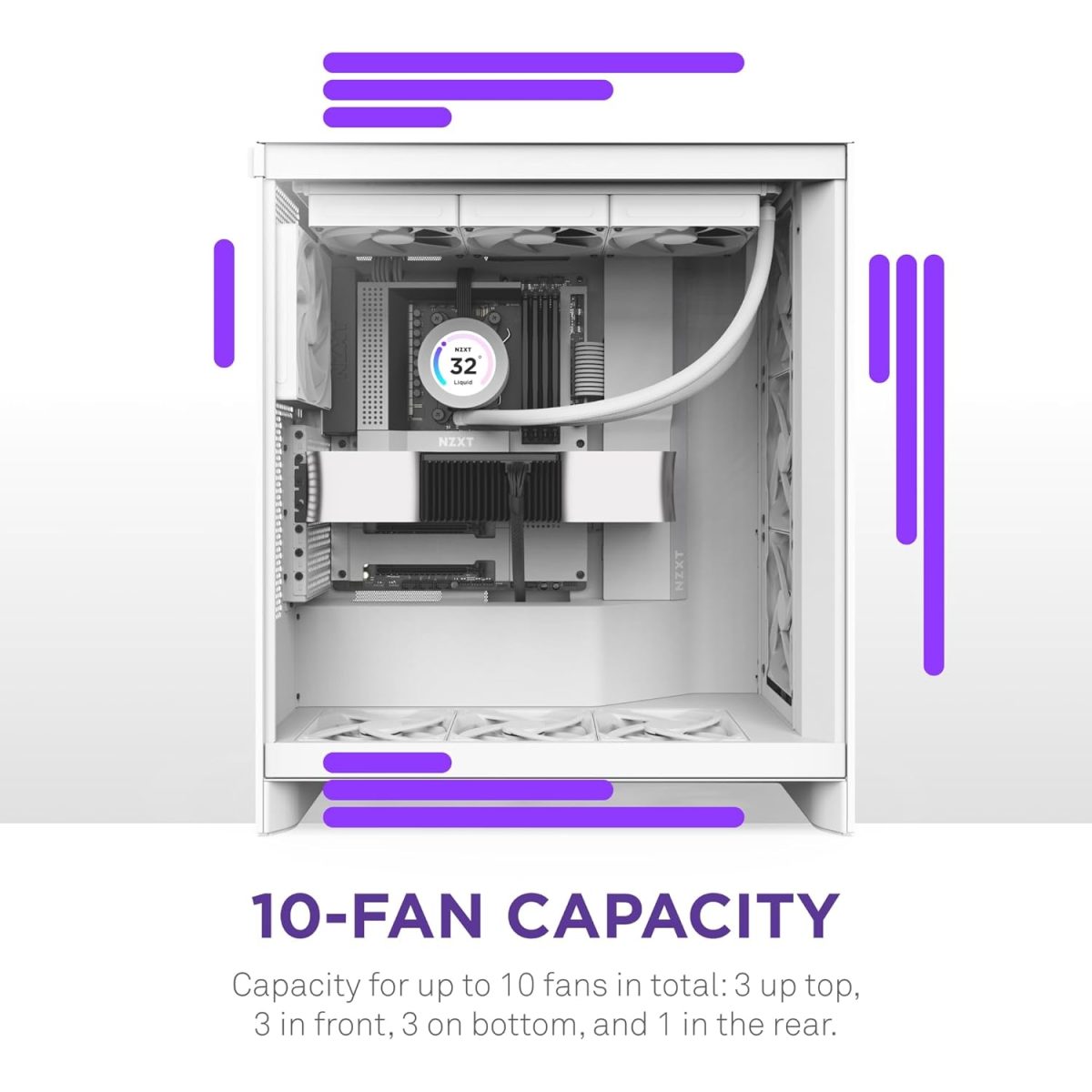 Nzxt H7 Flow belo CM-H72FW-01 - Image 4