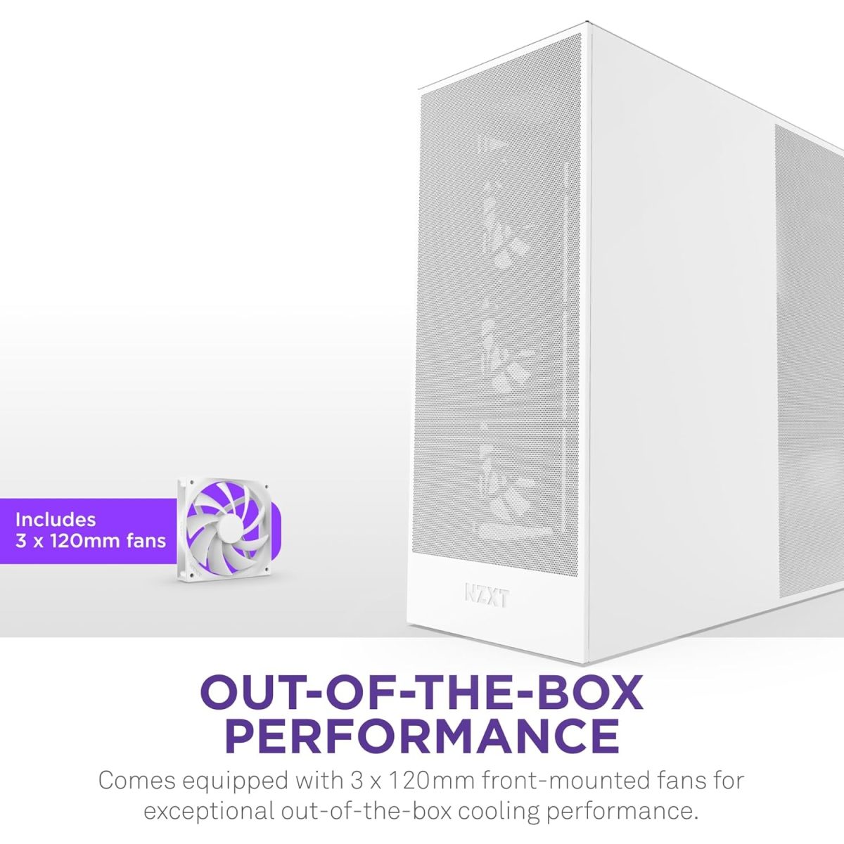 Nzxt H7 Flow belo CM-H72FW-01 - Image 8