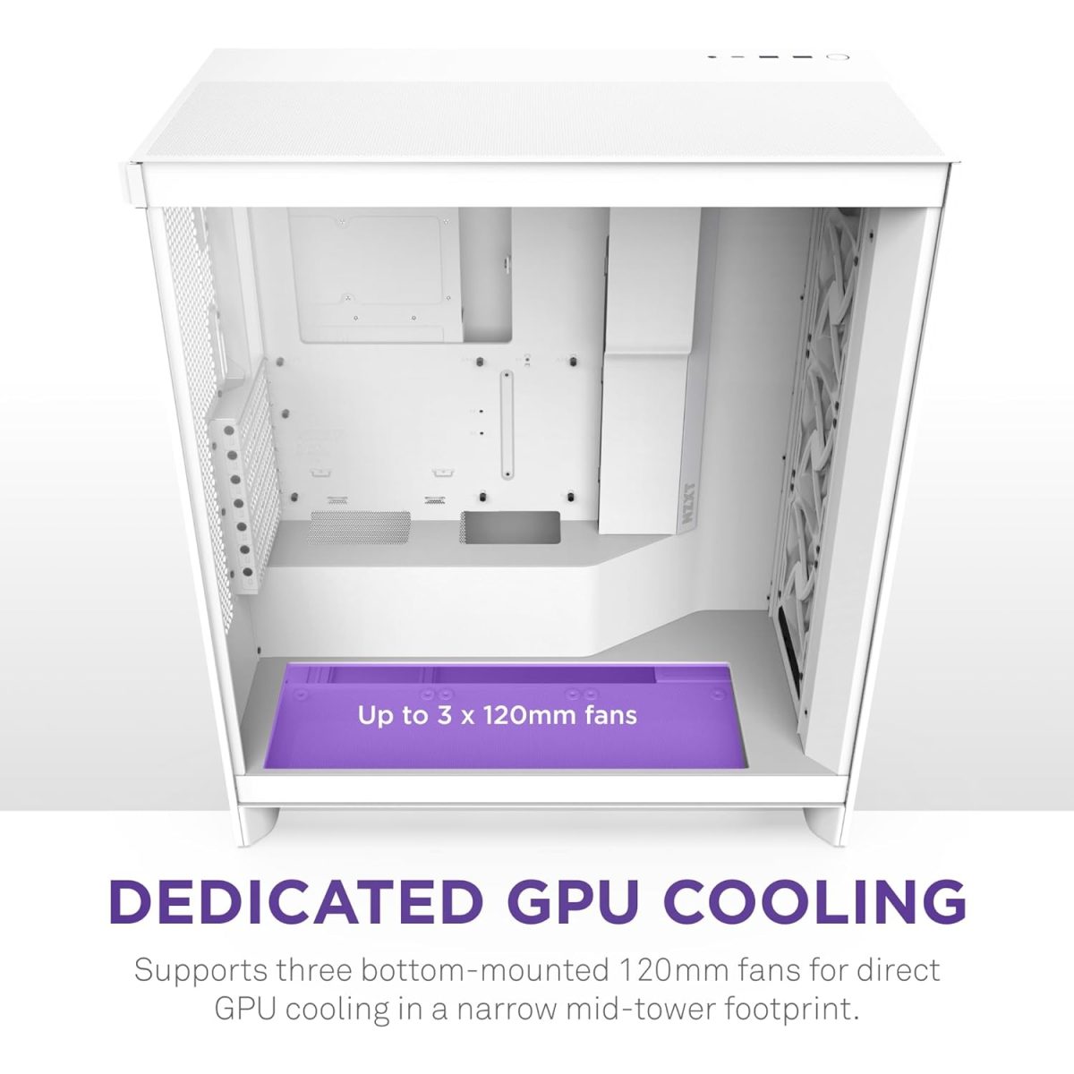 Nzxt H7 Flow belo CM-H72FW-01 - Image 9
