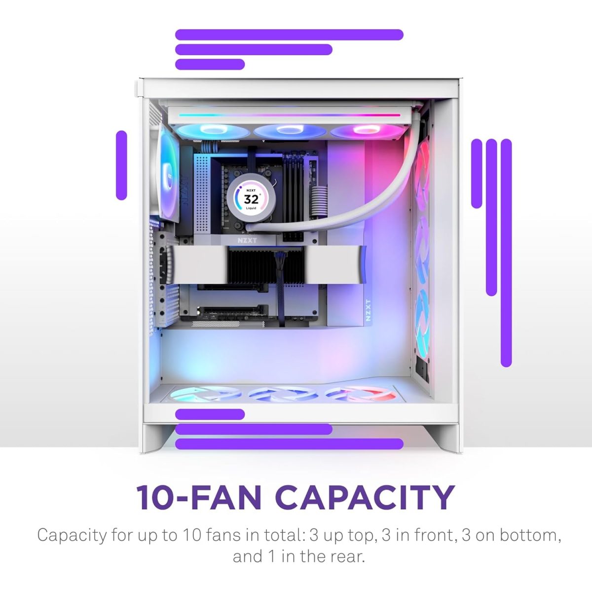 Nzxt H7 Flow RGB  belo CM-H72FW-R1 - Image 4