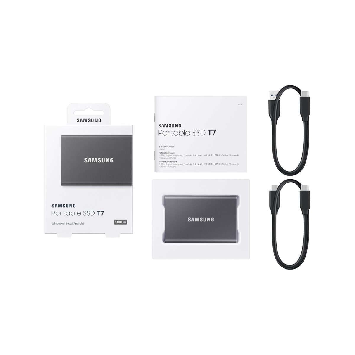 EXT-SSD 2TB SAMSUNG MU-PC2T0T Portable T7 sivi - Image 2