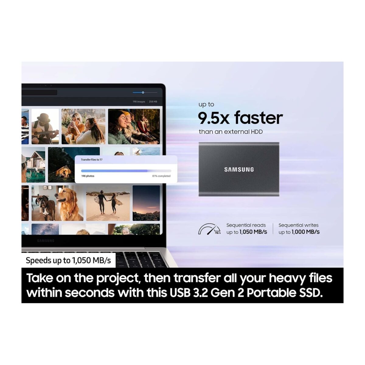 EXT-SSD 500GB Samsung MU-PC500H Portable T7 Touch plavi - Image 9