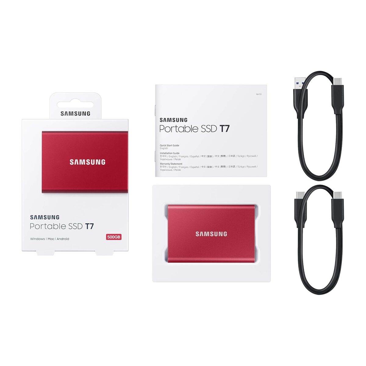 EXT-SSD 500GB Samsung MU-PC500R Portable T7 crveni - Image 5