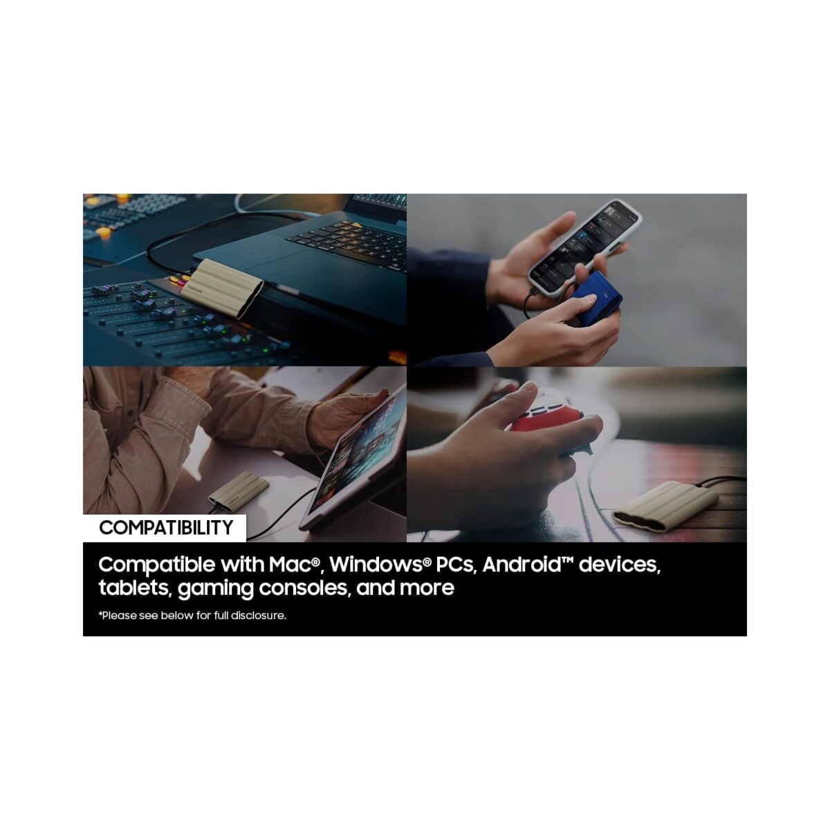 EXT-SSD 1TB Samsung MU-PE1T0S Portable T7 Shield crni - Image 8