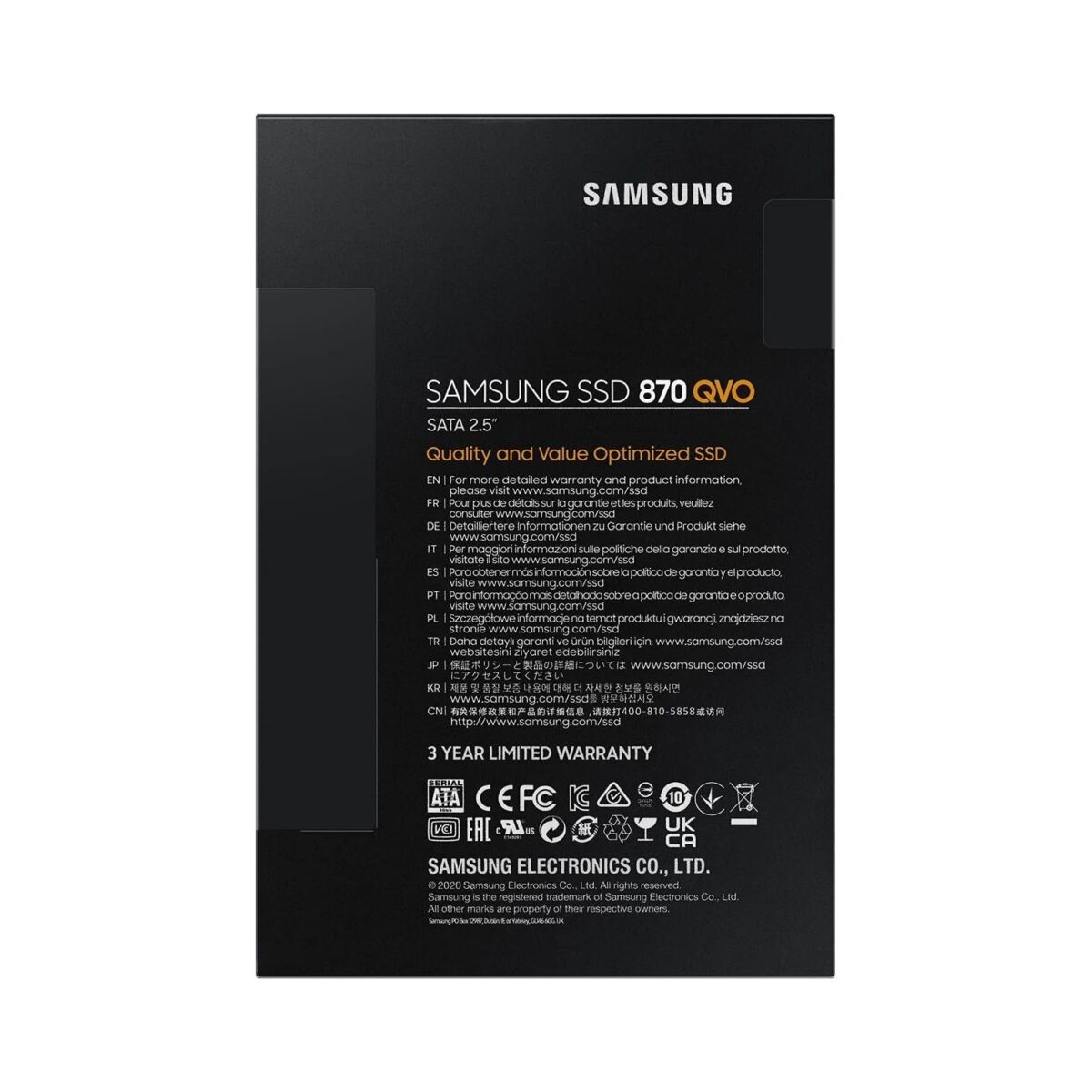 SSD 8TB Samsung MZ-77Q8T0BW 560/530MB/s 870 QVO - Image 5