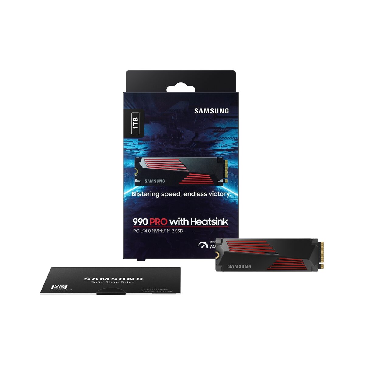 SSD M.2 1TB Samsung MZ-V9P1T0CW 7450/6900MB/s 990 Pro Series Heatsink - Image 2