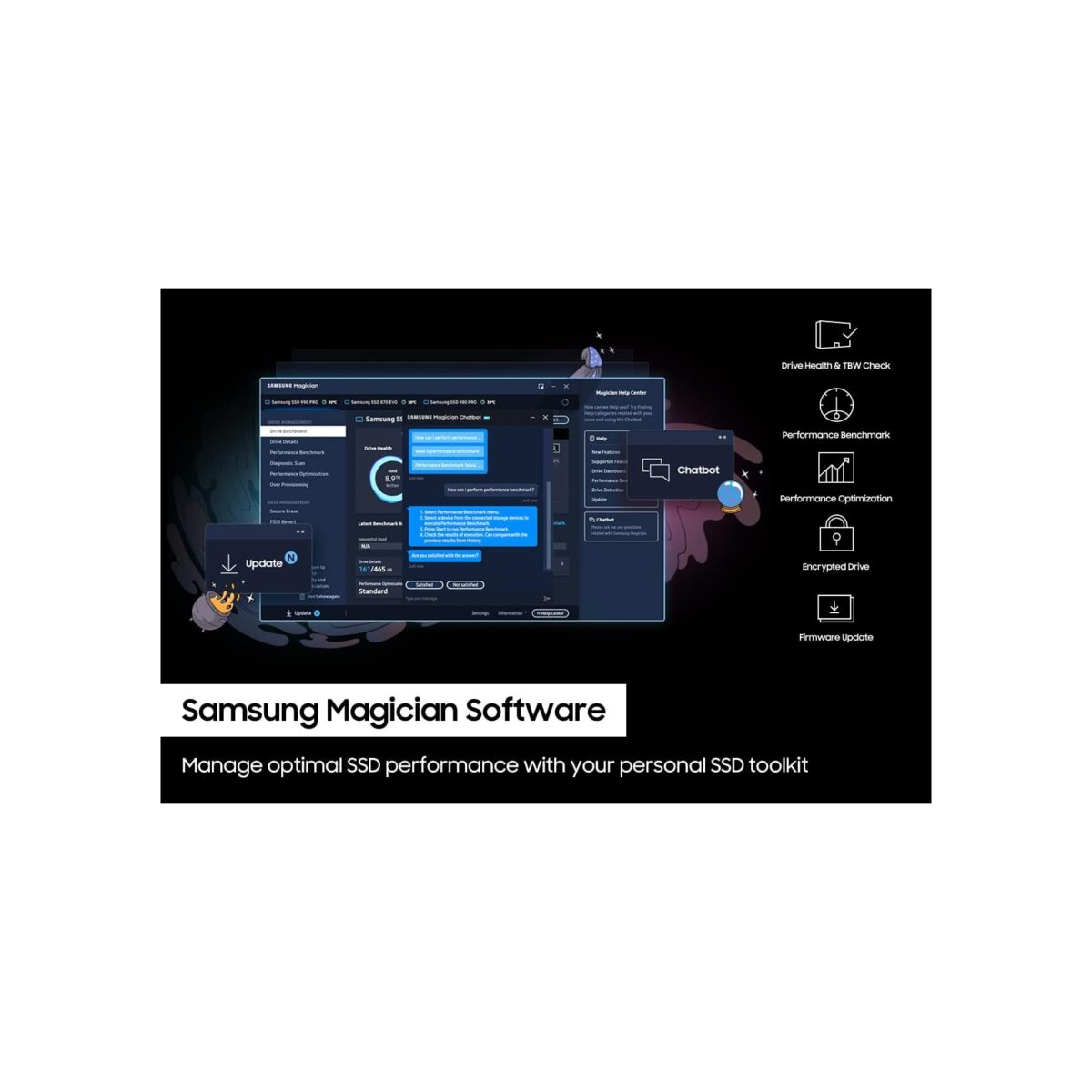 SSD M.2 2TB Samsung MZ-V9P2T0CW NVMe 990 Pro Series Heatsink - Image 11