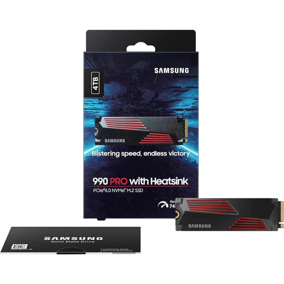 SSD M.2 4TB Samsung MZ-V9P4T0CW 7450/6900MB/s 990 Pro Series Heatsink - Image 2