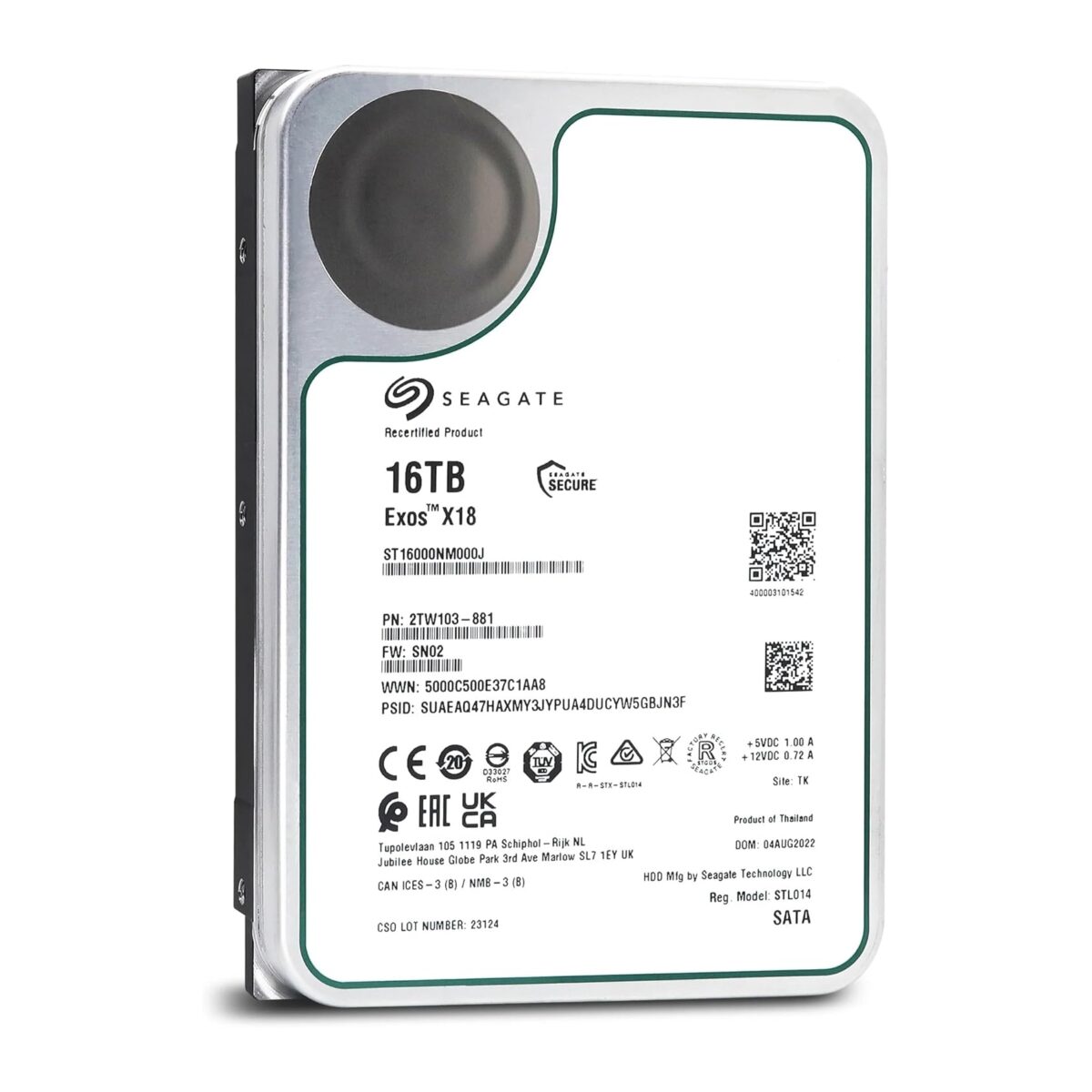 Seagate 16TB ST16000NM000J Exos X18 Sata III 7200rpm 256Mb - Image 2