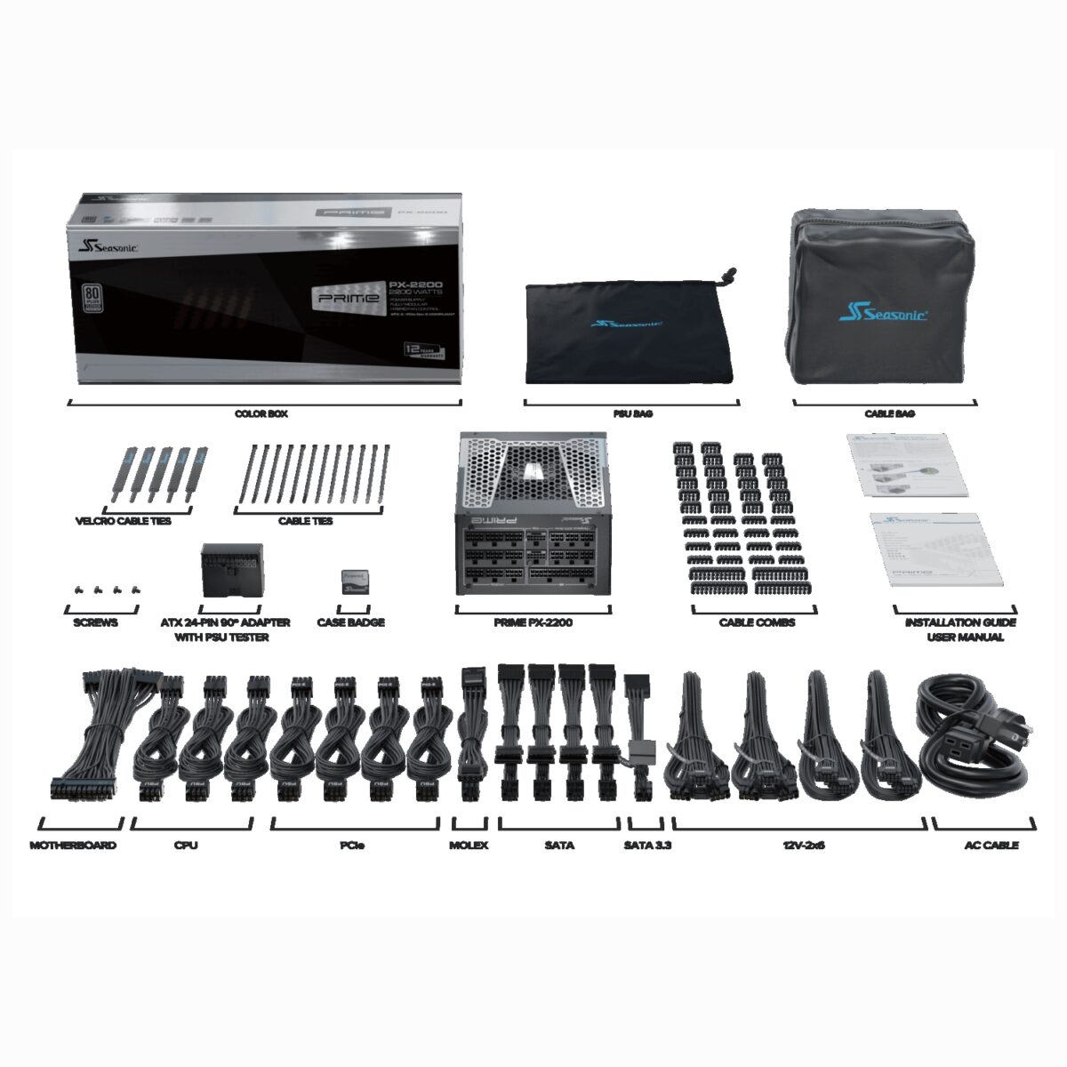 Seasonic 2200W PRIME-PX-2200-ATX30 Prime Platinum ATX 3.0 - Image 7