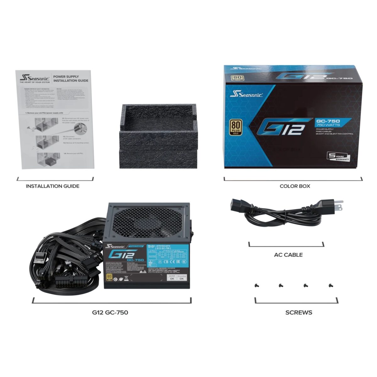 Seasonic 750W G12-GC-750 G12 GC Series 80+ Gold - Image 6