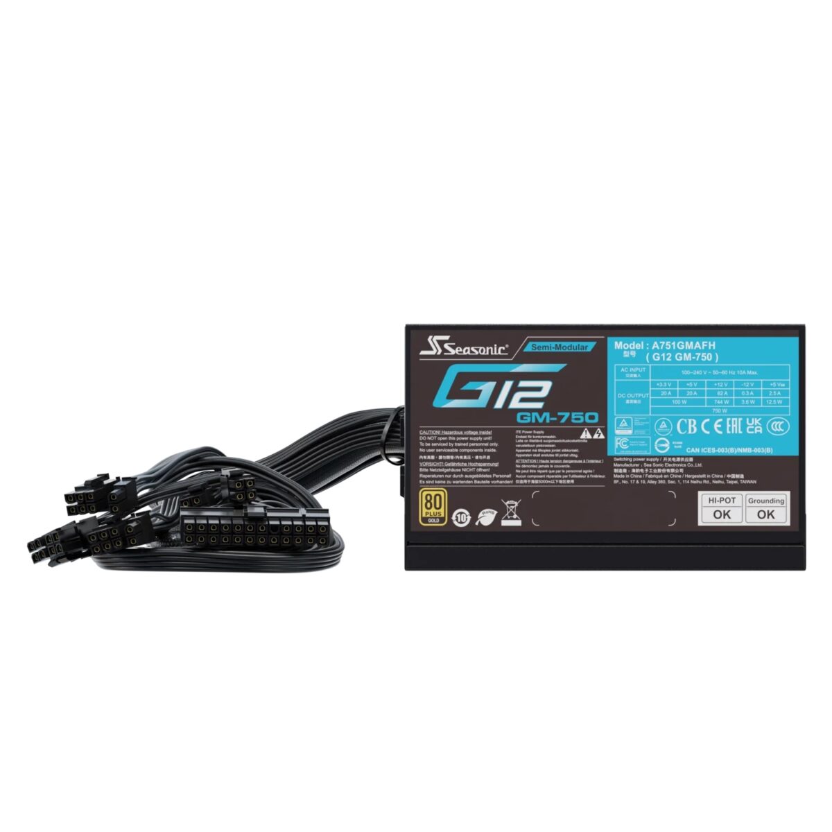 Seasonic 750W G12 GM-750 Modularno, 80+ Gold - Image 4