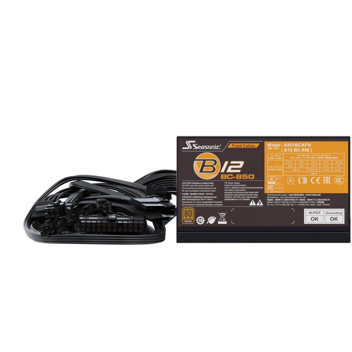 Seasonic 850W B12 BC-850, 80+ Bronze - Image 4