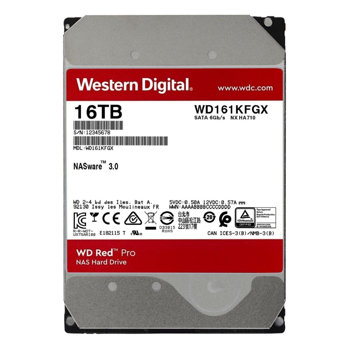 WD 16TB WD161KFGX Red Pro 3.5in Sata III 512MB 7.200rpm - Image 2
