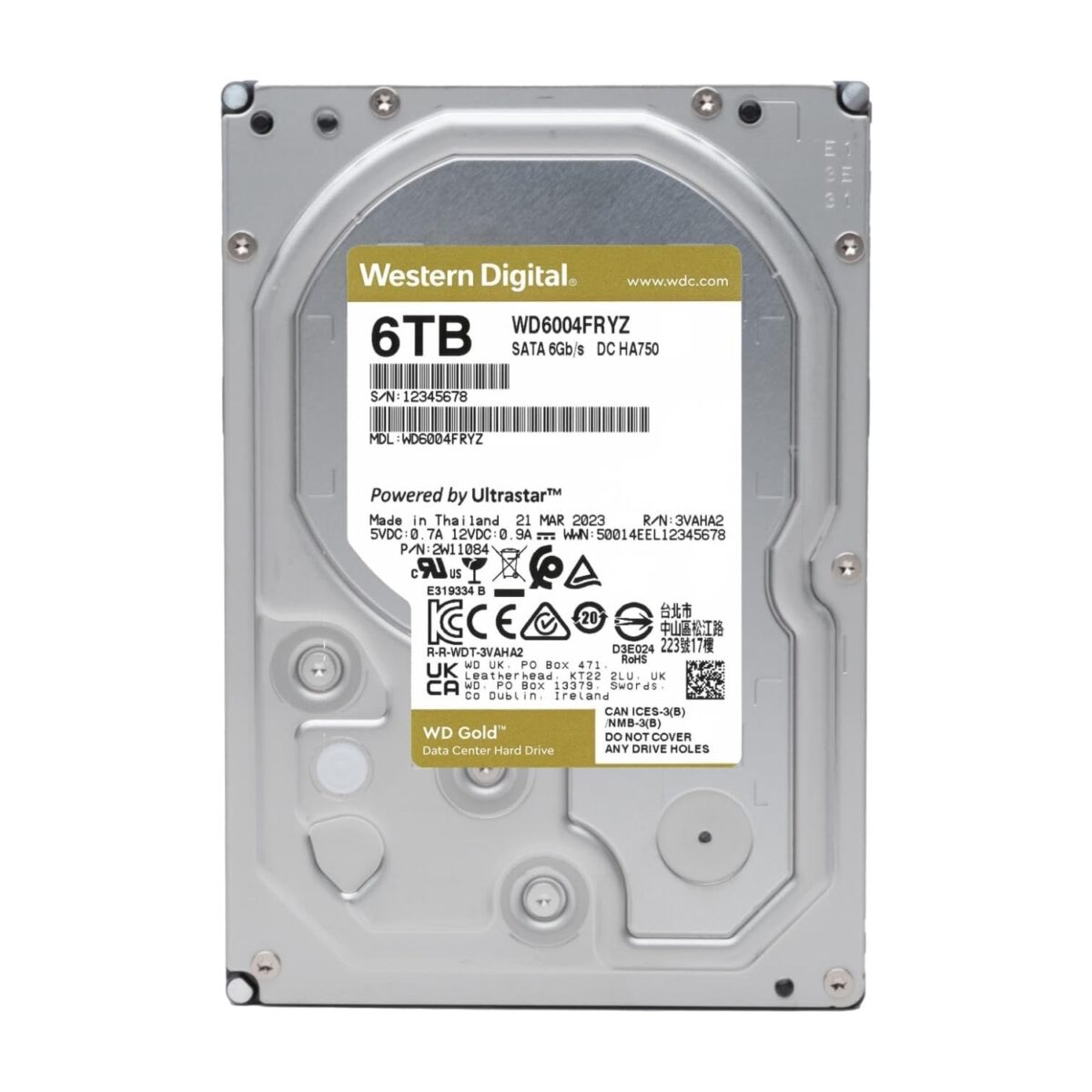 WD 6TB WD6004FRYZ Gold 7200rpm SATA III - Image 2