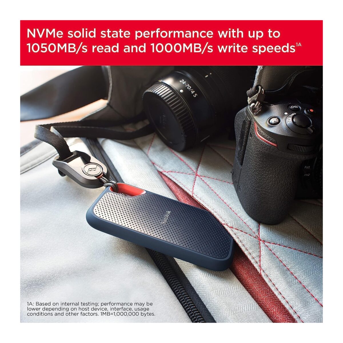 EXT-SSD 1TB Sandisk Extreme V2 USB 3.2 Type C SDSSDE61-1T00-G25 - Image 4