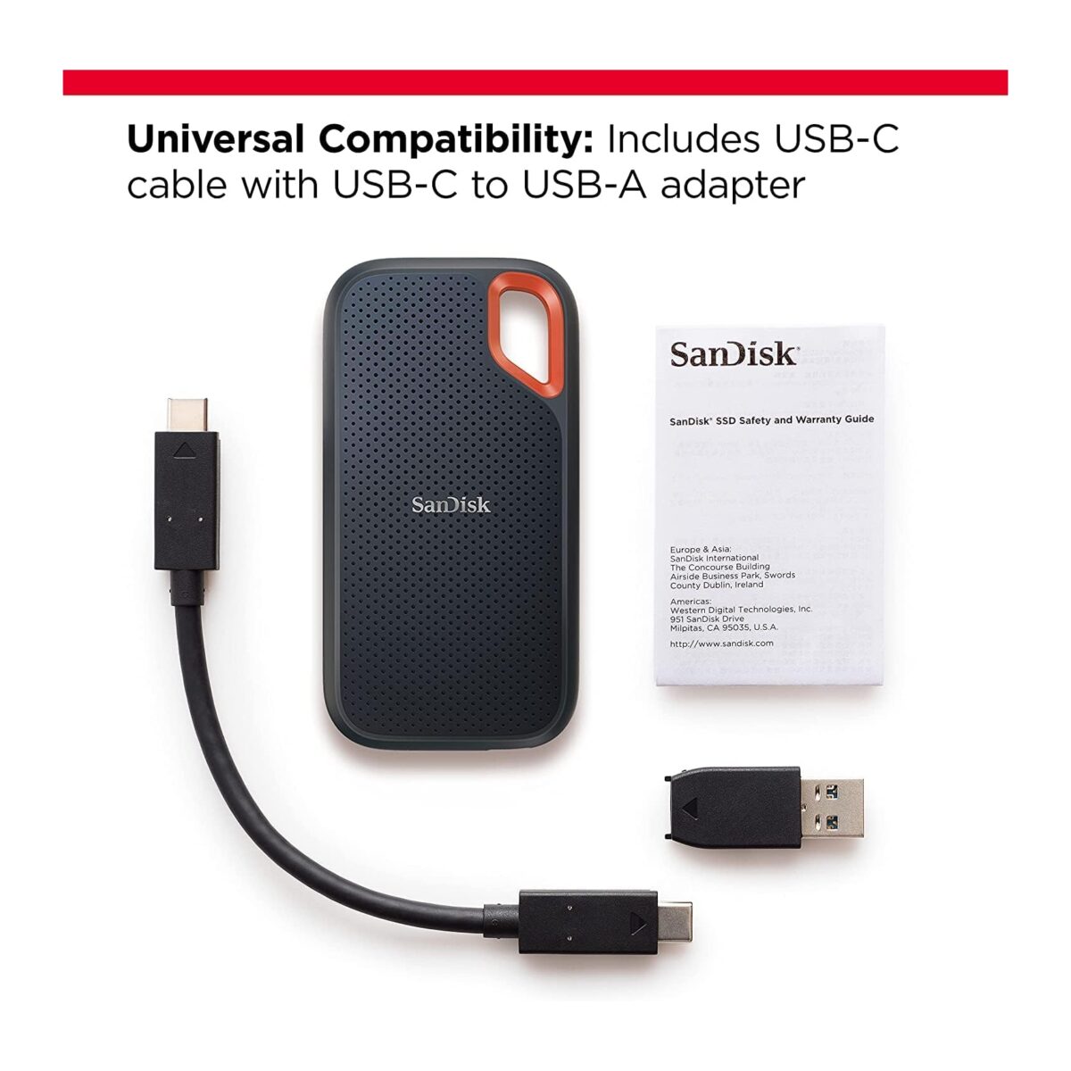 EXT-SSD 1TB Sandisk Extreme V2 USB 3.2 Type C SDSSDE61-1T00-G25 - Image 5