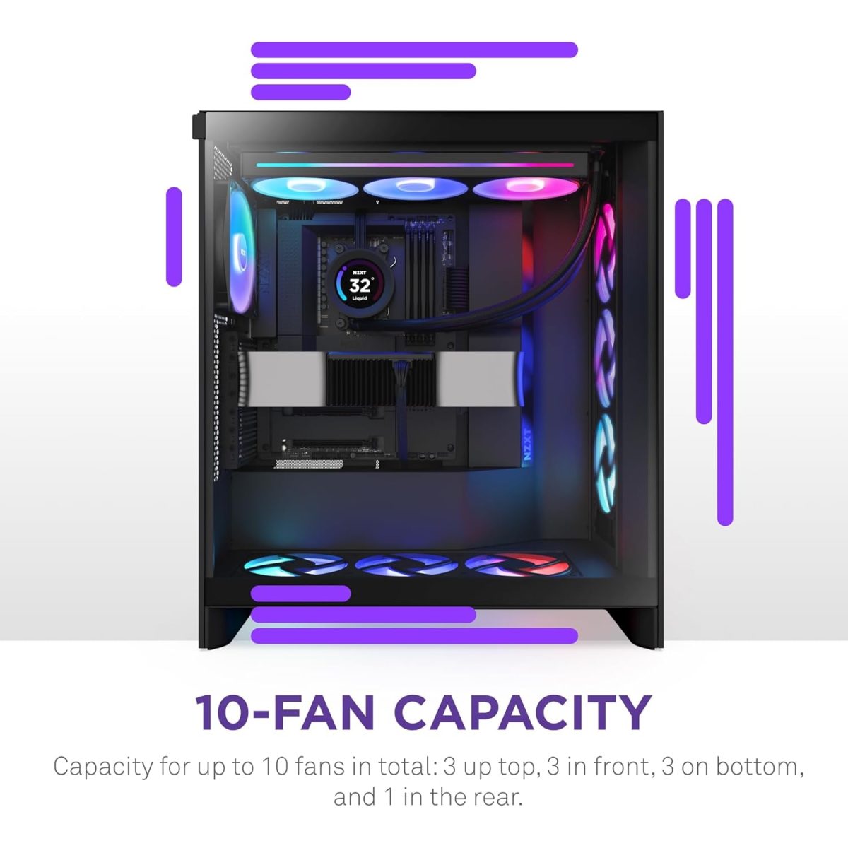 Nzxt H7 Flow RGB crno CM-H72FB-R1 - Image 4