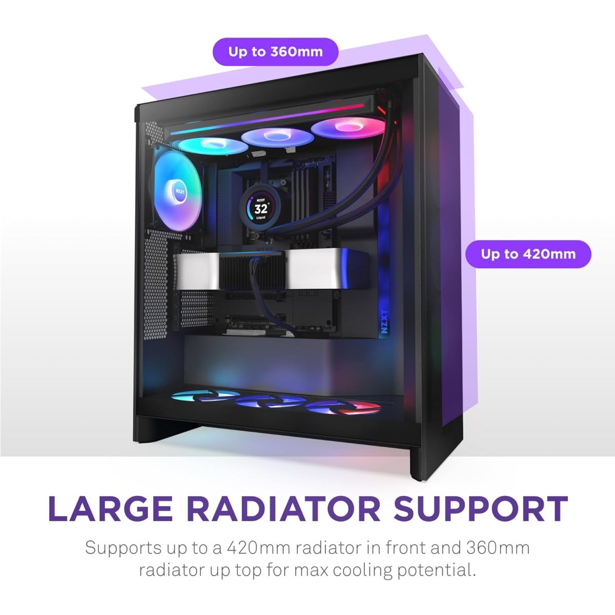 Nzxt H7 Flow RGB crno CM-H72FB-R1 - Image 6