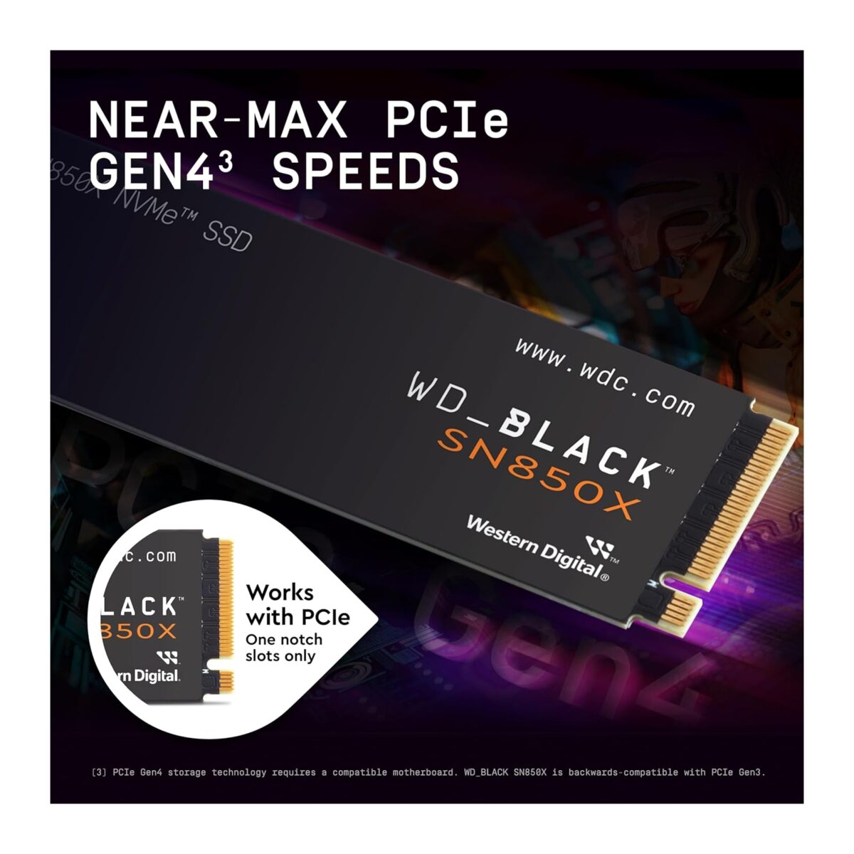 SSD M.2 4TB WD WDS400T2X0E SN850X Black 7.300/6.600MB/s - Image 2
