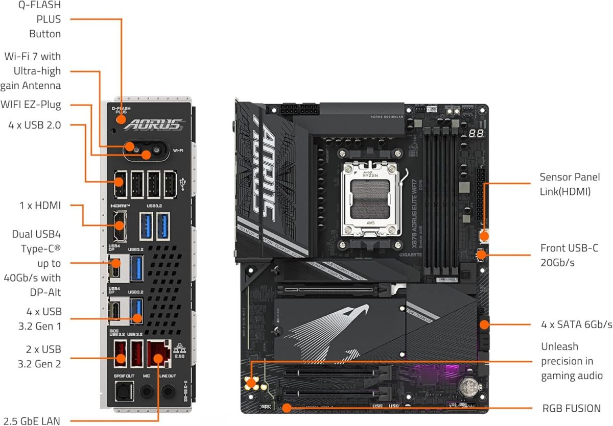 Amd-AM5 Gigabyte X870E A ELITE WIFI 7 rev. 1.2 - Image 6
