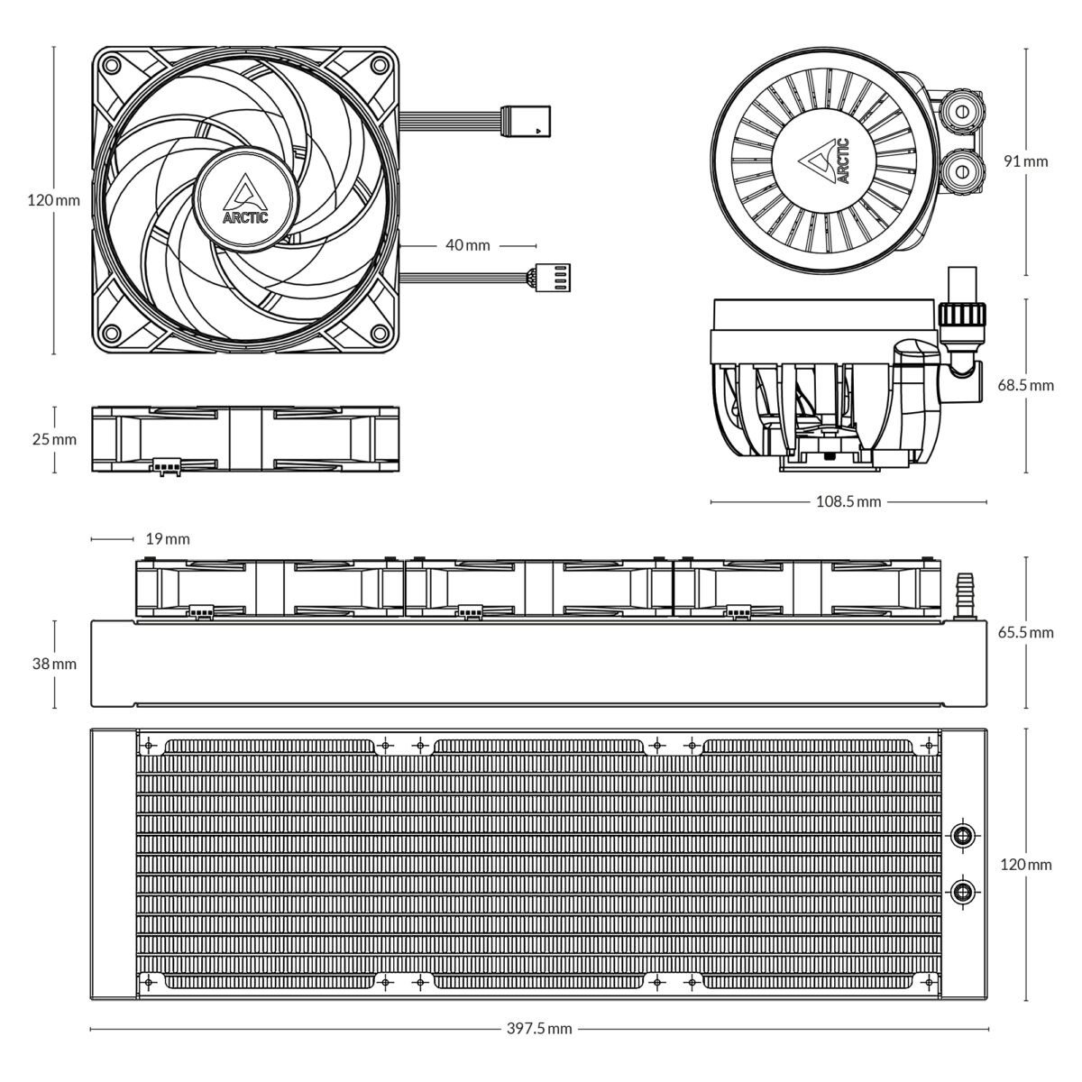 Arctic Liquid Freezer III 360 A-RGB Black ACFRE00144A CPU vodeno hladenje - Image 3
