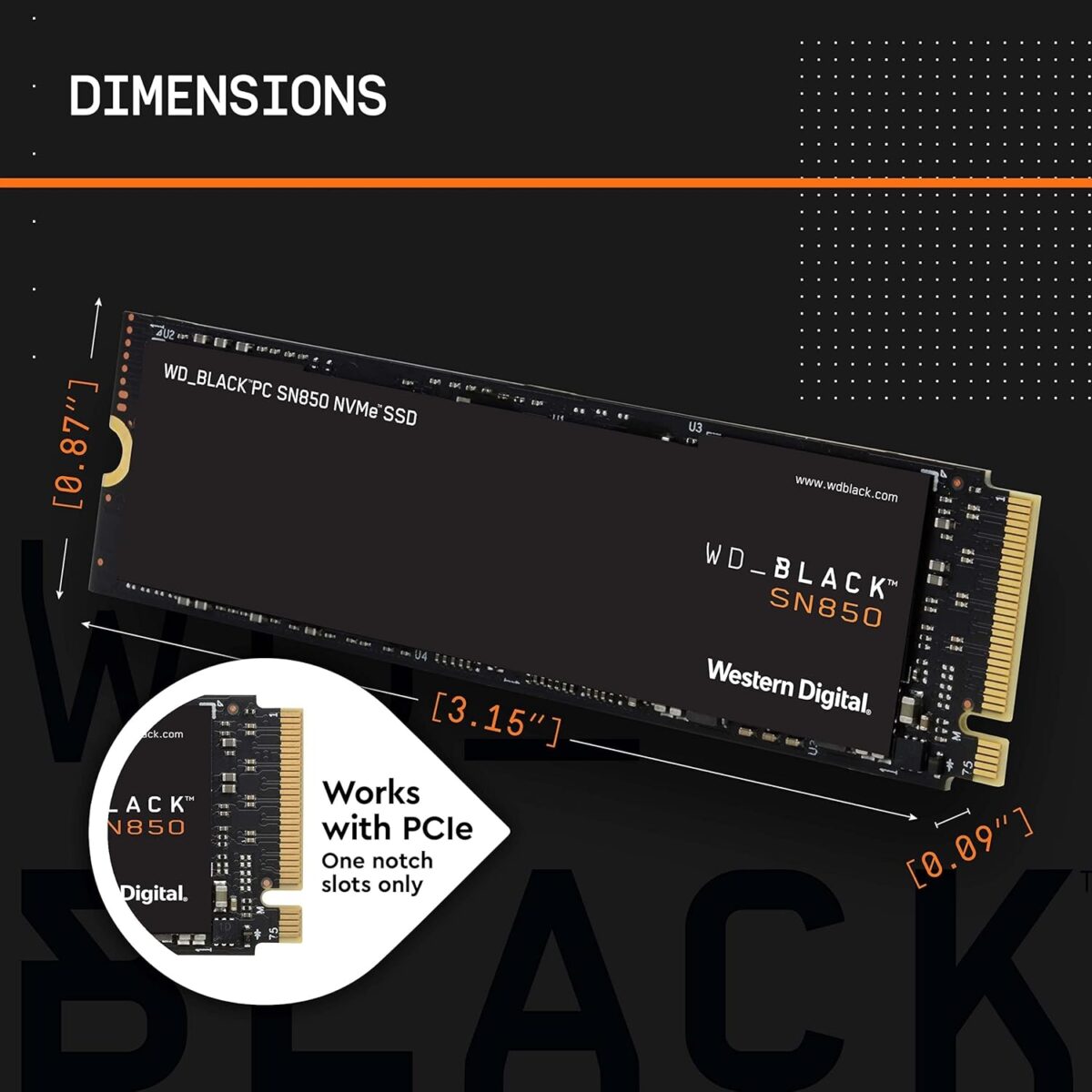 SSD M.2 2TB WD WDS200T1X0E NVMe SSD Gen4  SN850 Black - Image 2