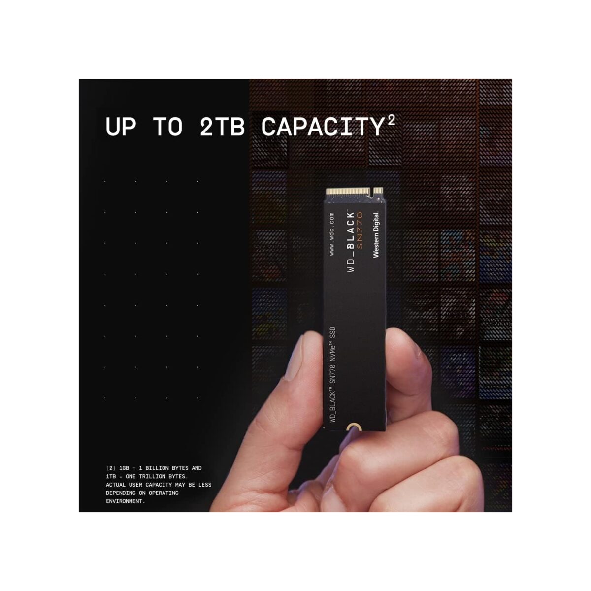 SSD M.2 2TB WD WDS200T3X0E NVMe SSD Gen4 SN770 Black - Image 4