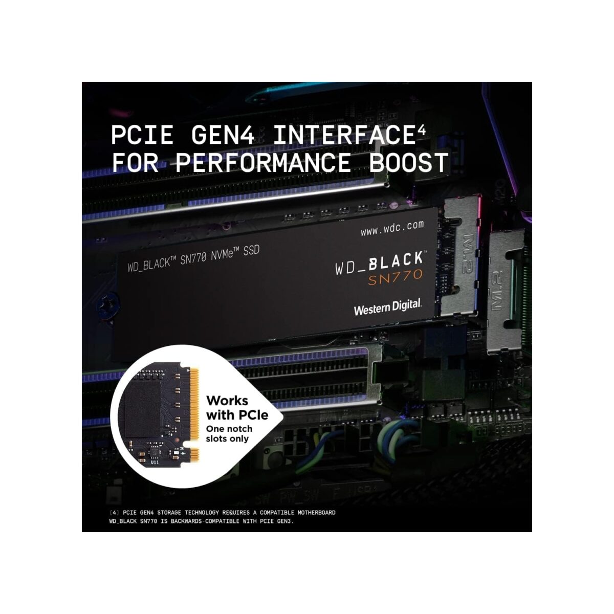SSD M.2 2TB WD WDS200T3X0E NVMe SSD Gen4 SN770 Black - Image 6
