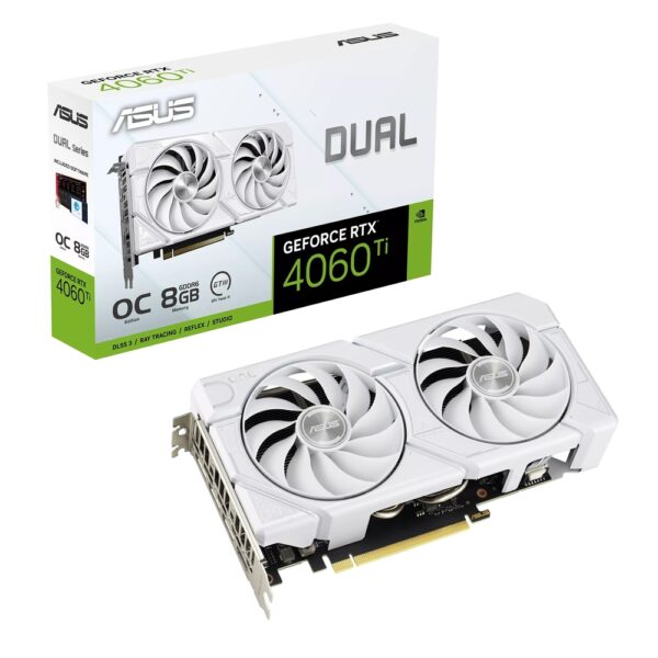 Asus nVidia GeForce DUAL-RTX4060TI-O8G-EVO WHITE GDDR6 8GB 128bit