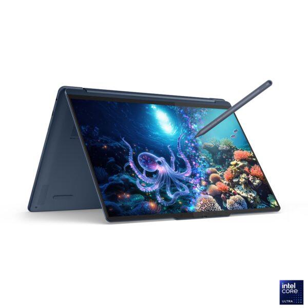 Lenovo 83LC001YYA Yoga 9 2-in-1 14ILL10 (Cosmic Blue, Aluminium) 8-Core Ultra 7 258V 4.8GHz/12MB 32GB DDR5 1TB-NVMe 14IN 2.8K (2880x1800) OLED 1100n 120HzTouch-Gossy HDR1000 Pen 5MP Intel-ARC-140V Graphics AI Boost WiFi7  BT5.4 HUB/4-in-1 Backlite FP