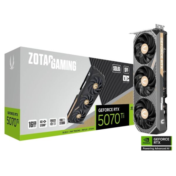Zotac nVidia GeForce RTX 5070 Ti SOLID SFF OC 16GB GDDR7 256bit, ZT-B50710J3-10P